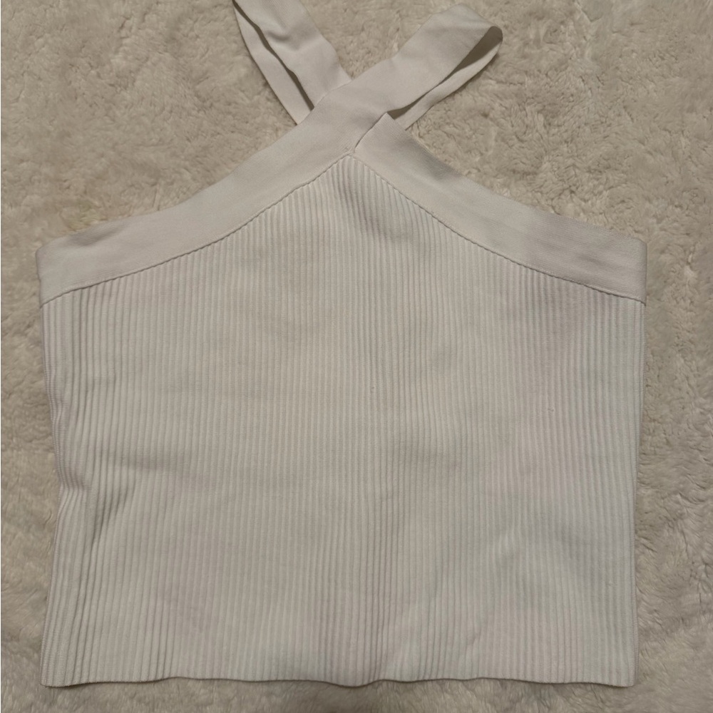 Rachel Zoe Cream Ribbed Camisole